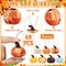 49 Pcs Fall Pumpkin Ornament Autumn Hanging Mini Pumpkin Shaped Tree Decorations Thanksgiving Fabric Harvest Pumpkin Ornament Ball for Party Farmhouse Halloween Christmas(Vibrant)